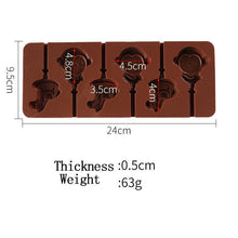 Load image into Gallery viewer, Silicone Lollipop Molds Chocolate And Candy Molds Cake Mold Variety Shapes Cake Pastry Decorating Form Silicone Bakeware Silicone Lollipop Mold Shape Of Swirl Heart Bunny Star Butterfly Little Bear Flower Sucker Molds Chocolate Hard Candy Molds
