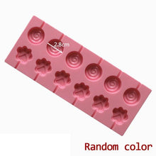 Load image into Gallery viewer, Silicone Lollipop Molds Chocolate And Candy Molds Cake Mold Variety Shapes Cake Pastry Decorating Form Silicone Bakeware Silicone Lollipop Mold Shape Of Swirl Heart Bunny Star Butterfly Little Bear Flower Sucker Molds Chocolate Hard Candy Molds
