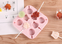 Load image into Gallery viewer, Silicone Lollipop Molds Chocolate And Candy Molds Cake Mold Variety Shapes Cake Pastry Decorating Form Silicone Bakeware Silicone Lollipop Mold Shape Of Swirl Heart Bunny Star Butterfly Little Bear Flower Sucker Molds Chocolate Hard Candy Molds
