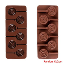 Load image into Gallery viewer, Silicone Lollipop Molds Chocolate And Candy Molds Cake Mold Variety Shapes Cake Pastry Decorating Form Silicone Bakeware Silicone Lollipop Mold Shape Of Swirl Heart Bunny Star Butterfly Little Bear Flower Sucker Molds Chocolate Hard Candy Molds
