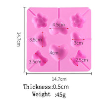 Load image into Gallery viewer, Silicone Lollipop Molds Chocolate And Candy Molds Cake Mold Variety Shapes Cake Pastry Decorating Form Silicone Bakeware Silicone Lollipop Mold Shape Of Swirl Heart Bunny Star Butterfly Little Bear Flower Sucker Molds Chocolate Hard Candy Molds
