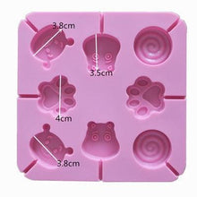 Load image into Gallery viewer, Silicone Lollipop Molds Chocolate And Candy Molds Cake Mold Variety Shapes Cake Pastry Decorating Form Silicone Bakeware Silicone Lollipop Mold Shape Of Swirl Heart Bunny Star Butterfly Little Bear Flower Sucker Molds Chocolate Hard Candy Molds
