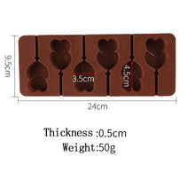 Load image into Gallery viewer, Silicone Lollipop Molds Chocolate And Candy Molds Cake Mold Variety Shapes Cake Pastry Decorating Form Silicone Bakeware Silicone Lollipop Mold Shape Of Swirl Heart Bunny Star Butterfly Little Bear Flower Sucker Molds Chocolate Hard Candy Molds
