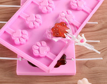 Load image into Gallery viewer, Silicone Lollipop Molds Chocolate And Candy Molds Cake Mold Variety Shapes Cake Pastry Decorating Form Silicone Bakeware Silicone Lollipop Mold Shape Of Swirl Heart Bunny Star Butterfly Little Bear Flower Sucker Molds Chocolate Hard Candy Molds
