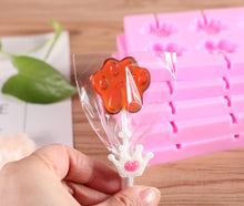 Load image into Gallery viewer, Silicone Lollipop Molds Chocolate And Candy Molds Cake Mold Variety Shapes Cake Pastry Decorating Form Silicone Bakeware Silicone Lollipop Mold Shape Of Swirl Heart Bunny Star Butterfly Little Bear Flower Sucker Molds Chocolate Hard Candy Molds

