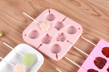 Load image into Gallery viewer, Silicone Lollipop Molds Chocolate And Candy Molds Cake Mold Variety Shapes Cake Pastry Decorating Form Silicone Bakeware Silicone Lollipop Mold Shape Of Swirl Heart Bunny Star Butterfly Little Bear Flower Sucker Molds Chocolate Hard Candy Molds
