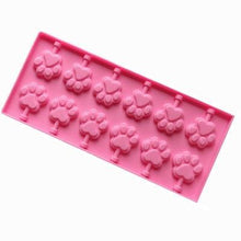 Load image into Gallery viewer, Silicone Lollipop Molds Chocolate And Candy Molds Cake Mold Variety Shapes Cake Pastry Decorating Form Silicone Bakeware Silicone Lollipop Mold Shape Of Swirl Heart Bunny Star Butterfly Little Bear Flower Sucker Molds Chocolate Hard Candy Molds
