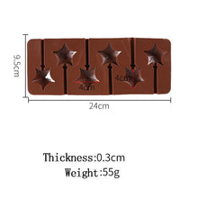 Load image into Gallery viewer, Silicone Lollipop Molds Chocolate And Candy Molds Cake Mold Variety Shapes Cake Pastry Decorating Form Silicone Bakeware Silicone Lollipop Mold Shape Of Swirl Heart Bunny Star Butterfly Little Bear Flower Sucker Molds Chocolate Hard Candy Molds
