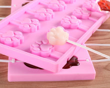 Load image into Gallery viewer, Silicone Lollipop Molds Chocolate And Candy Molds Cake Mold Variety Shapes Cake Pastry Decorating Form Silicone Bakeware Silicone Lollipop Mold Shape Of Swirl Heart Bunny Star Butterfly Little Bear Flower Sucker Molds Chocolate Hard Candy Molds
