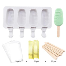 Load image into Gallery viewer, Silicone Mold Baking Pan Ice Cream Molds For Cake Popsicle Chocolate Pastry And Bakery Kitchen Tools Accessories 4 Cavities Homemade Cake Pop Mold Cake Pop Maker Ice Pop Mold
