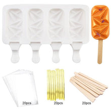 Load image into Gallery viewer, Silicone Mold Baking Pan Ice Cream Molds For Cake Popsicle Chocolate Pastry And Bakery Kitchen Tools Accessories 4 Cavities Homemade Cake Pop Mold Cake Pop Maker Ice Pop Mold
