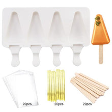 Load image into Gallery viewer, Silicone Mold Baking Pan Ice Cream Molds For Cake Popsicle Chocolate Pastry And Bakery Kitchen Tools Accessories 4 Cavities Homemade Cake Pop Mold Cake Pop Maker Ice Pop Mold

