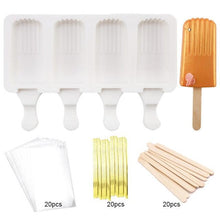 Load image into Gallery viewer, Silicone Mold Baking Pan Ice Cream Molds For Cake Popsicle Chocolate Pastry And Bakery Kitchen Tools Accessories 4 Cavities Homemade Cake Pop Mold Cake Pop Maker Ice Pop Mold

