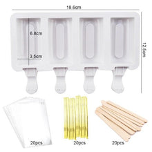 Load image into Gallery viewer, Silicone Mold Baking Pan Ice Cream Molds For Cake Popsicle Chocolate Pastry And Bakery Kitchen Tools Accessories 4 Cavities Homemade Cake Pop Mold Cake Pop Maker Ice Pop Mold
