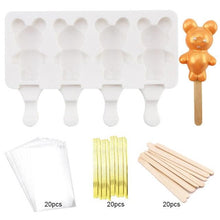 Load image into Gallery viewer, Silicone Mold Baking Pan Ice Cream Molds For Cake Popsicle Chocolate Pastry And Bakery Kitchen Tools Accessories 4 Cavities Homemade Cake Pop Mold Cake Pop Maker Ice Pop Mold
