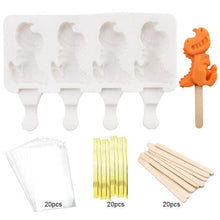 Load image into Gallery viewer, Silicone Mold Baking Pan Ice Cream Molds For Cake Popsicle Chocolate Pastry And Bakery Kitchen Tools Accessories 4 Cavities Homemade Cake Pop Mold Cake Pop Maker Ice Pop Mold
