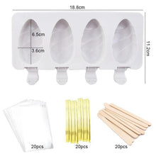 Load image into Gallery viewer, Silicone Mold Baking Pan Ice Cream Molds For Cake Popsicle Chocolate Pastry And Bakery Kitchen Tools Accessories 4 Cavities Homemade Cake Pop Mold Cake Pop Maker Ice Pop Mold

