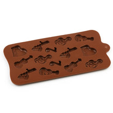 Load image into Gallery viewer, Silicone Mold Chocolate Baking Musical Instruments Notes Non-stick For Chocolate Candy Reusable Cake Decoration Resin Tools Musical Instruments Musical Note Cake Silicone Mold
