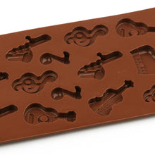 Load image into Gallery viewer, Silicone Mold Chocolate Baking Musical Instruments Notes Non-stick For Chocolate Candy Reusable Cake Decoration Resin Tools Musical Instruments Musical Note Cake Silicone Mold
