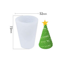 Load image into Gallery viewer, Silicone Mould Christmas Tree Shaped Cake Mold Decoration Tools Candle Mold Baking Tool Home Decoration For Christmas Party 3D Tree Shaped Candle Silicone Mold 4Pcs Different Xmas Pine Molds

