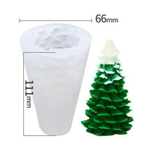 Load image into Gallery viewer, Silicone Mould Christmas Tree Shaped Cake Mold Decoration Tools Candle Mold Baking Tool Home Decoration For Christmas Party 3D Tree Shaped Candle Silicone Mold 4Pcs Different Xmas Pine Molds
