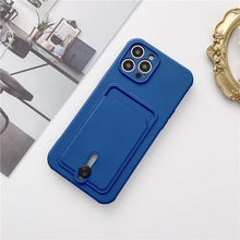 Load image into Gallery viewer, Silicone Pink Wallet Card Holder Phone Case For Iphone 14 13 12 Pro Max Fashion Shockproof Lens Protection Cover Soft Silicone Wallet Card Holder Cover For Iphone
