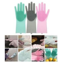Load image into Gallery viewer, Silicone Scrubber Bristly Gloves
