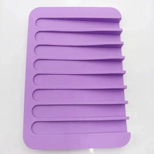 Load image into Gallery viewer, Silicone Soap Holder Flexible Soap Dish Plate Holder Tray Soapbox Container Storage For Bathroom Kitchen Soap Dish for Shower Waterfall Soap Holder Soap Tray Soap Saver Drainer Flexible Silicone for Shower Bathroom Kitchen Counter Top Keep Soap Bars Dry
