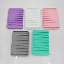 Load image into Gallery viewer, Silicone Soap Holder Flexible Soap Dish Plate Holder Tray Soapbox Container Storage For Bathroom Kitchen Soap Dish for Shower Waterfall Soap Holder Soap Tray Soap Saver Drainer Flexible Silicone for Shower Bathroom Kitchen Counter Top Keep Soap Bars Dry
