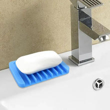 Load image into Gallery viewer, Silicone Soap Holder Flexible Soap Dish Plate Holder Tray Soapbox Container Storage For Bathroom Kitchen Soap Dish for Shower Waterfall Soap Holder Soap Tray Soap Saver Drainer Flexible Silicone for Shower Bathroom Kitchen Counter Top Keep Soap Bars Dry
