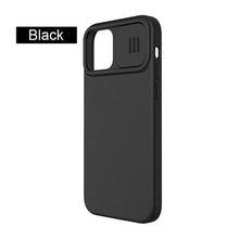 Load image into Gallery viewer, Silicone Soft Slim Cover Shockproof Full Protective Anti Scratch Case For iPhone 14 Pro Max Case Silicone Soft Case For iPhone 13 Pro Slide Camera Protect Privacy Cover for iPhone 12
