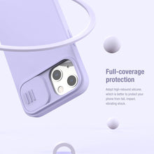 Load image into Gallery viewer, Silicone Soft Slim Cover Shockproof Full Protective Anti Scratch Case For iPhone 14 Pro Max Case Silicone Soft Case For iPhone 13 Pro Slide Camera Protect Privacy Cover for iPhone 12
