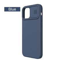 Load image into Gallery viewer, Silicone Soft Slim Cover Shockproof Full Protective Anti Scratch Case For iPhone 14 Pro Max Case Silicone Soft Case For iPhone 13 Pro Slide Camera Protect Privacy Cover for iPhone 12
