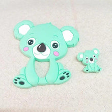 Load image into Gallery viewer, Silicone Teether Animal Koala Baby Teether Pendant Food Grade BPA Free Baby Teething Chew Charms Silicone Beads Toy
