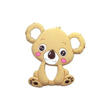 Load image into Gallery viewer, Silicone Teether Animal Koala Baby Teether Pendant Food Grade BPA Free Baby Teething Chew Charms Silicone Beads Toy
