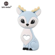 Load image into Gallery viewer, Silicone Teether Rodent Cartoon Animals 1pc Food Grade Silicone Pandents,  Teething Toys For Teeth Tiny Rod Baby Teethers Gift
