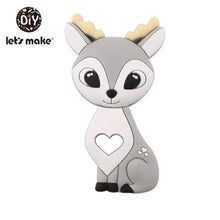 Load image into Gallery viewer, Silicone Teether Rodent Cartoon Animals 1pc Food Grade Silicone Pandents,  Teething Toys For Teeth Tiny Rod Baby Teethers Gift
