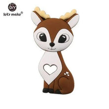 Load image into Gallery viewer, Silicone Teether Rodent Cartoon Animals 1pc Food Grade Silicone Pandents,  Teething Toys For Teeth Tiny Rod Baby Teethers Gift
