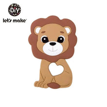 Load image into Gallery viewer, Silicone Teether Rodent Cartoon Animals 1pc Food Grade Silicone Pandents,  Teething Toys For Teeth Tiny Rod Baby Teethers Gift

