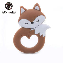 Load image into Gallery viewer, Silicone Teether Rodent Cartoon Animals 1pc Food Grade Silicone Pandents,  Teething Toys For Teeth Tiny Rod Baby Teethers Gift
