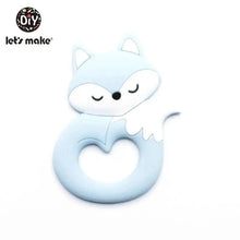 Load image into Gallery viewer, Silicone Teether Rodent Cartoon Animals 1pc Food Grade Silicone Pandents,  Teething Toys For Teeth Tiny Rod Baby Teethers Gift
