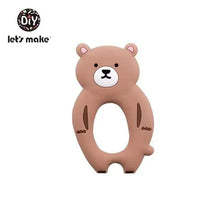 Load image into Gallery viewer, Silicone Teether Rodent Cartoon Animals 1pc Food Grade Silicone Pandents,  Teething Toys For Teeth Tiny Rod Baby Teethers Gift
