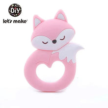 Load image into Gallery viewer, Silicone Teether Rodent Cartoon Animals 1pc Food Grade Silicone Pandents,  Teething Toys For Teeth Tiny Rod Baby Teethers Gift
