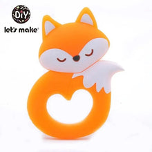 Load image into Gallery viewer, Silicone Teether Rodent Cartoon Animals 1pc Food Grade Silicone Pandents,  Teething Toys For Teeth Tiny Rod Baby Teethers Gift
