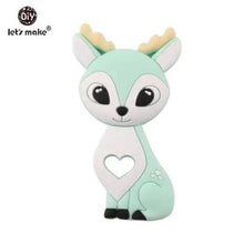 Load image into Gallery viewer, Silicone Teether Rodent Cartoon Animals 1pc Food Grade Silicone Pandents,  Teething Toys For Teeth Tiny Rod Baby Teethers Gift
