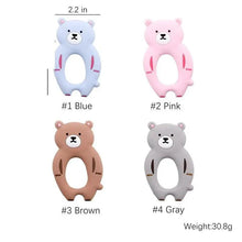 Load image into Gallery viewer, Silicone Teether Rodent Cartoon Animals 1pc Food Grade Silicone Pandents,  Teething Toys For Teeth Tiny Rod Baby Teethers Gift
