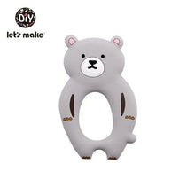 Load image into Gallery viewer, Silicone Teether Rodent Cartoon Animals 1pc Food Grade Silicone Pandents,  Teething Toys For Teeth Tiny Rod Baby Teethers Gift
