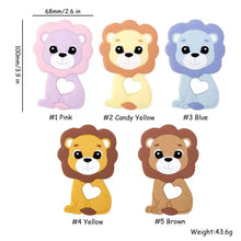 Load image into Gallery viewer, Silicone Teether Rodent Cartoon Animals 1pc Food Grade Silicone Pandents,  Teething Toys For Teeth Tiny Rod Baby Teethers Gift

