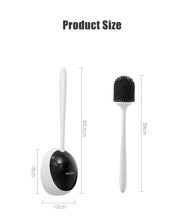 Load image into Gallery viewer, Silicone Toilet Brush For Accessories Drainable Toilet Brush Wall-Mounted Cleaning Tools Home Bathroom Accessories Sets Toilet Brushes And Holder For Bathroom Deep Cleaning Quick Drying Wall Mounted Set Soft Bristled cleaner No-Slip

