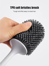 Load image into Gallery viewer, Silicone Toilet Brush For Accessories Drainable Toilet Brush Wall-Mounted Cleaning Tools Home Bathroom Accessories Sets Toilet Brushes And Holder For Bathroom Deep Cleaning Quick Drying Wall Mounted Set Soft Bristled cleaner No-Slip
